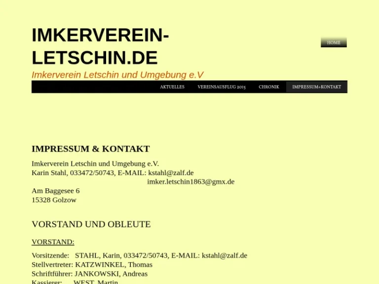 Imkerverein Letschin - Brandenburg in Golzow