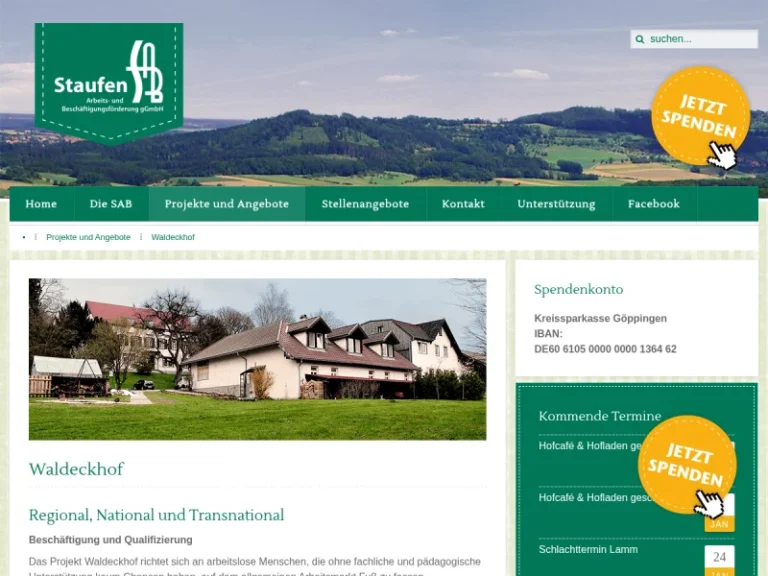 Waldeckhof Göppingen – Ein Projekt der SAB - Baden-Württemberg in Göppingen