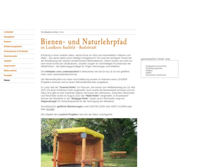 Bienen- und Naturlehrpfad - Thüringen in Saalfelder Höhe