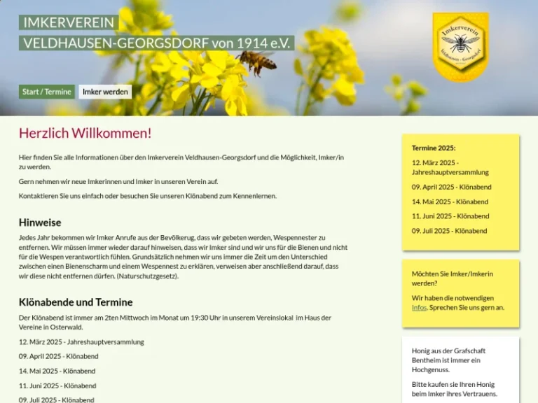 Imkerverein Veldhausen-Georgsdorf von 1914 e.V. - Niedersachsen in Wietmarschen