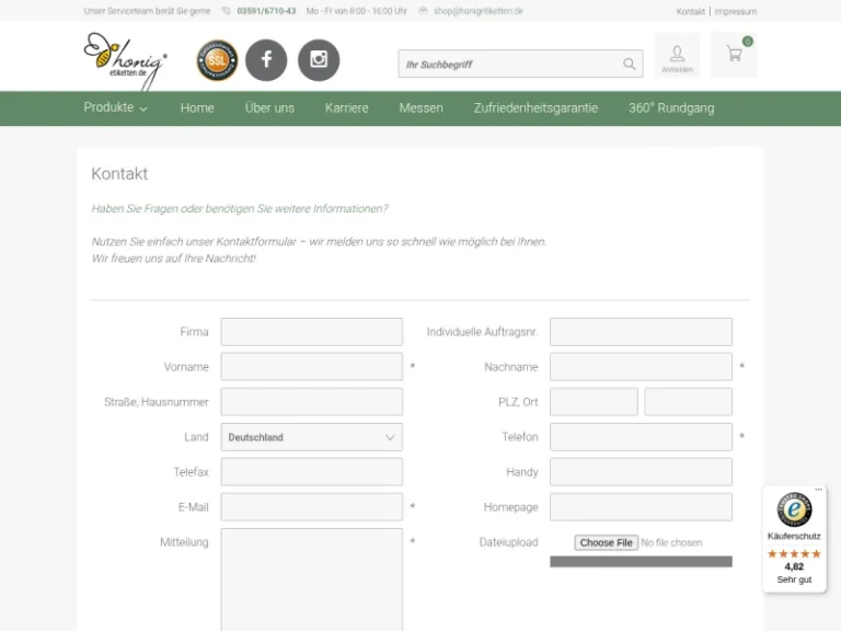 Honigetiketten - Sachsen in Bautzen
