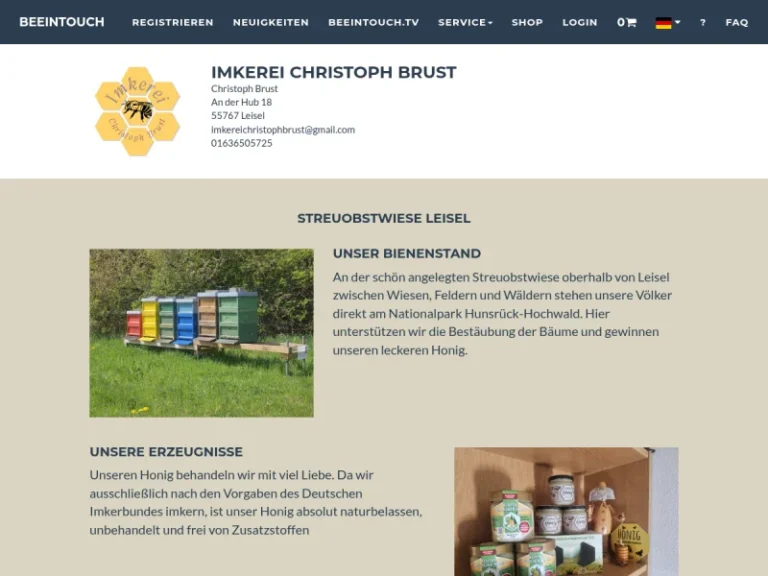 Imkerei Christoph Brust - Rheinland-Pfalz in Leisel