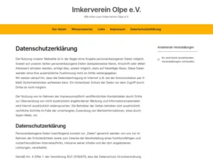 Imkerverein Olpe eV - Nordrhein-Westfalen in Olpe