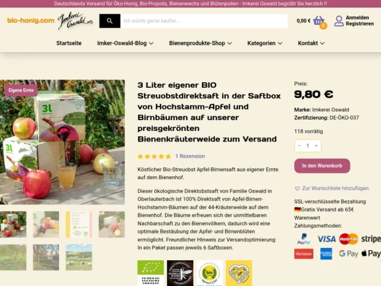 Bienenalm Bio-Imkerei & Hofladen - Bayern in Pfeffenhausen